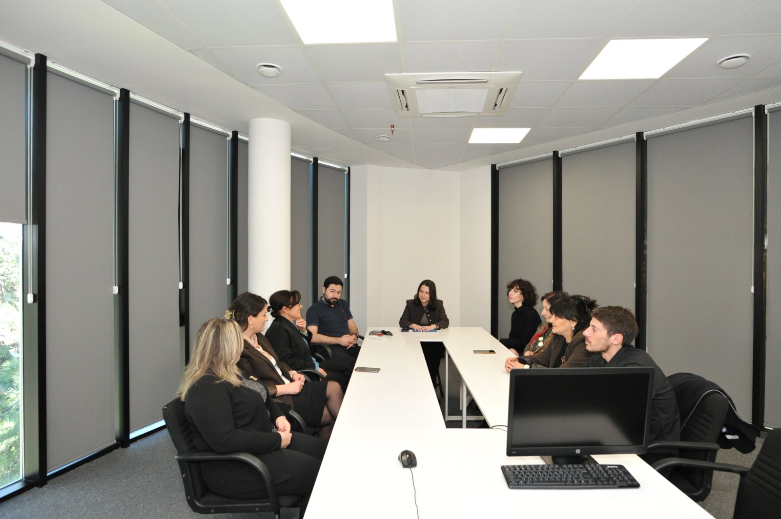 მარიამ კობიაშვილი სკოლის წარმომადგენლებთან ერთად ბოლნისისა და დმანისის მუნიციპალიტეტების  სახელმწიფო ენის სწავლებისა და ინტეგრაციის პროგრამის ტრენერებს შეხვდა.